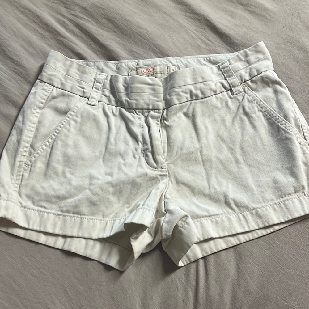 J Crew size 0 white shorts